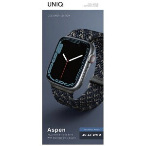 KENZAN�b�P���U�� UNIQ ASPEN DESIGNER EDITION BRAIDED Apple Watch STRAP�i45/44/42mm�jOBSIDIAN BLUE UNIQ UNIQ45MMASPDEOBLU