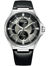 シチズン｜CITIZEN ATTESA（アテッサ） エコ・ドライブ時計［ソーラー時計］ リングソーラー ACT Line トリプルカレンダー ムーンフェイズ グレー BU0060-09H