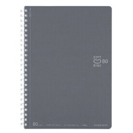 KOKUYO｜コクヨ ソフトリングノート(カラフル) ダークグレー SV338BT-DM [A5 /6mm(B罫) /ドット入り罫線]