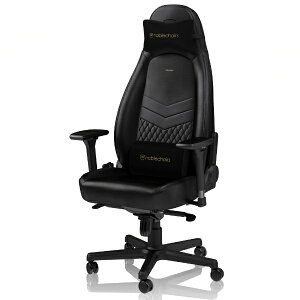 noblechairs�b�m�[�u���`�F�A�[�Y �Q�[�~���O�`�F�A ICON Real Leather �u���b�N NBL-ICN-RL-BLA-SGL