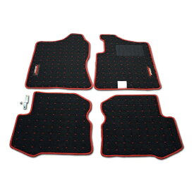 monsterSPORT｜モンスタースポーツ フロアマット ジムニー[JB23W]/ ジムニーシエラ[JB43W] AT車用 ブラック×レッド 894550-5200M