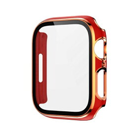アイキューラボ｜iQ Labo Apple Watch 液晶ガラス一体型カバー ゴールドライン 41mm レッド AW-GLGPC41-RD