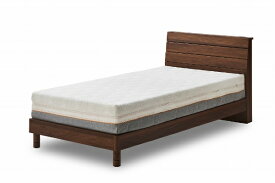 関家具｜SEKI FURNITURE 【フレームのみ】プレジー（シングルサイズ/ウォールナット/ウッドスプリング/2口コンセント付き/収納なし）【キャンセル・返品不可】 【代金引換配送不可】