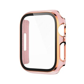 アイキューラボ｜iQ Labo Apple Watch 液晶ガラス一体型カバー ゴールドライン 40mm ピンク AW-GLGPC40-PK