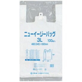 福助工業｜Fukusuke Kogyo ニューイージーバッグ とって付マチ付 乳白 0472700 [3L /100枚 /半透明]