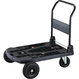 【エントリーで最大2万ポイント当たる｜4/23まで】 トラスコ中山｜TRUSCO NAKAYAMA 大型樹脂台車 カルティオビッグ オフロード 900×600 ノーパンクタイヤ ブラック MPK906NORBK
