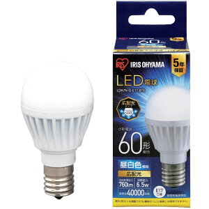 IRIS OHYAMA�b�A�C���X�I�[���} IRISLED�d��E17�L�z���^�C�v60�`���������F760lm LDA7NGE176T6
