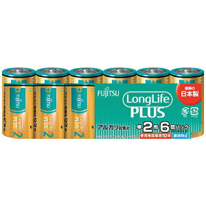 FUJITSU�b�x�m�� �x�m�ʃA���J�����d�r�P2LongLifePlus6�p�b�N LR14LP6S [6�{ /�A���J��]
