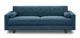 関家具｜SEKI FURNITURE ソファベッド バサラ2（ブルー/木脚ブラウン/約幅196×奥行81~100×高さ72×座面高さ44cm）【キャンセル・返品不可】