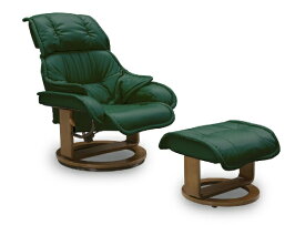 関家具｜SEKI FURNITURE リクライナー プリメーラ4（ダークグリーン/チェア約幅83×奥行86~121×高さ98~85×座面高さ42~45cm/スツール約幅55×奥行48×高さ40cm）【キャンセル・返品不可】