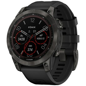 GARMIN｜ガーミン 【Suica対応】fenix 7 Sapphire Dual Power Ti Carbon Gray DLC Black 010-02540-29【ga2303】