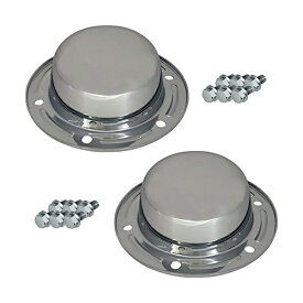 JET INOUE｜ジェット・イノウエ フロントハブキャップ 左右セット メッキボルト付 スチール/メッキ ホイールセンターキャップ いすゞ ギガ用 500031