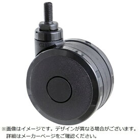 トラスコ中山｜TRUSCO NAKAYAMA TRUSCOねじ込み双輪キャスターエラストマ?車輪自在Φ75M12ブラック TDGG75-M12-BK4600