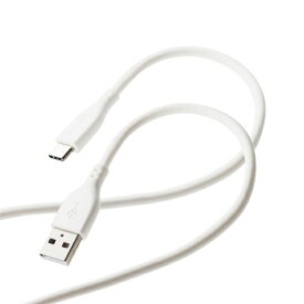 ELECOM｜エレコム USBケーブル USB A to USB C シリコン素材 RoHS 簡易パッケージ ホワイト ホワイト MPA-ACSS20WH