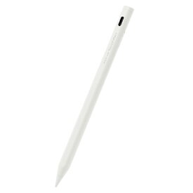 エレコム｜ELECOM 〔タッチペン：iPad用〕USB-A充電式 アクティブタッチペン 極細 ペン先 2mm マグネット付 ホワイト P-TPACSTAP02WH
