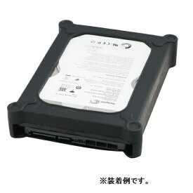 アオテック｜AOTECH 〔収納ケース〕3.5インチ対応 SATA/IDE両対応 HDDシリコンカバー ブラック AOK-35SICA-BK [3.5インチ対応 /SATA＋IDE /1台]