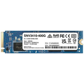 【エントリーで最大全額ポイント還元｜12/11まで】 SYNOLOGY｜シノロジー SNV3410-400G 内蔵SSD PCI-Express接続 SNV3400シリーズ Synology NAS キャッシュ用 [400GB /M.2]