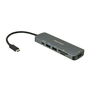 GREEN HOUSEbO[nEX mUSB-C IXX J[hXbgx2 / HDMI / USB-Ax2 / USB-CnUSB PDΉ 60W hbLOXe[V GH-MHC6A-SV [USB Power DeliveryΉ]