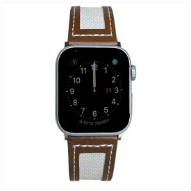 PFJ｜ピュア・フィッシング・ジャパン レザーエッジ＆ファブリック for Apple Watch Series 3/2/1(42mm)・SE/6/5/4(44mm)・9/8/7(45mm)・10(46mm)・Ultra(49mm) ブラウン PSNLEFW7L-BW