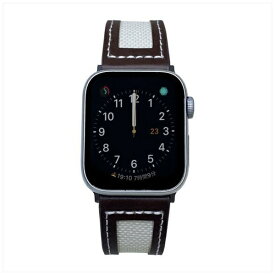 PFJ｜ピュア・フィッシング・ジャパン レザーエッジ＆ファブリック for Apple Watch Series 3/2/1(38mm)・SE/6/5/4(40mm)・9/8/7(41mm)・10(42mm) ダークブラウン PSNLEFW7S-DBW