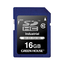 グリーンハウス｜GREEN HOUSE インダストリアルSDカード SLC -40~+85℃ 16GB GH-SDI-XSAシリーズ GH-SDI-XSA16G [Class10 /16GB]