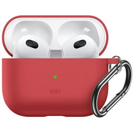ESR AirPods 第3世代 (2021)専用 カラビナ付きシリコンケース Bounce Carrying Case レッド BounceCaseRed