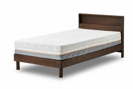 関家具｜SEKI FURNITURE 【フレームのみ】モデスト（シングルサイズ/ウォールナット/スノコ床板/2口コンセント付き/収納なし）【キャンセル・返品不可】 【代金引換配送不可】