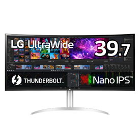 LG｜エルジー Thunderbolt接続 PCモニター UltraWide 40WP95C-W [39.7型 /5K2K(5120×2160） /ワイド /曲面型]