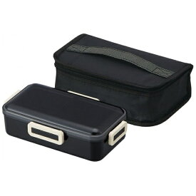 Skater｜スケーター 抗菌食洗機対応ふわっと弁当箱 830ml 保冷バッグ付き ブラック KCPFLB8AG [食洗機対応/蓋以外電子レンジ対応]