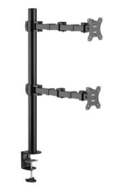GREEN HOUSE｜グリーンハウス モニターアーム [2画面 /17〜32インチ] クランプ式 GH-AMEL2V-BK