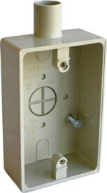 オーム電機｜OHM ELECTRIC 露出スイッチボックス 14用 1方出 ベージュ SW1-14J