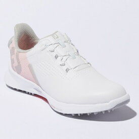 【エントリーで最大全額ポイント還元｜7/18迄】 フットジョイ｜FootJoy 23.0cm レディース ゴルフシューズ WOMEN’S FJ フューエル BOA ウィズW：3E相当(ホワイト×ピンク) 92382【返品交換不可】