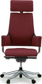 関家具｜SEKI FURNITURE 【メリーフェア】オフィスチェア デルフィ ファブリック ハイタイプ（バーカンディ/布張り/約幅63.5×奥行63.5×高さ115〜129×座面高さ40.5〜50.5cm）【キャンセル・返品不可】