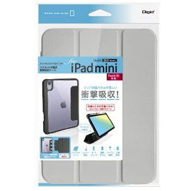 ナカバヤシ｜Nakabayashi iPad mini（第6世代）用 マグネット分離式 衝撃吸収ケース グレー TBC-IPM2101GY