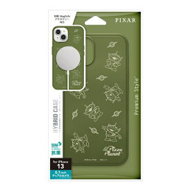 PGA｜ピージーエー iPhone 13用 MagSafe対応 抗菌ハイブリッドケース Premium Style エイリアン PG-DMGPT21K04LGM