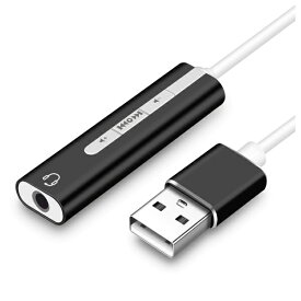 YouZipper｜ユージッパー オーディオ変換プラグ [USB-A オス→メス 4極φ3.5mm /0.1m] ボリュームコントローラー付 P-4XA