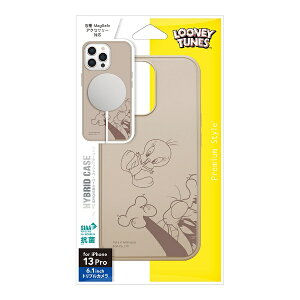 PGA�b�s�[�W�[�G�[ iPhone 13 Pro�p MagSafe�Ή� �R�ۃn�C�u���b�h�P�[�X Premium Style ���[�j�[�E�e���[���Y PG-WMGPT21N03LNT