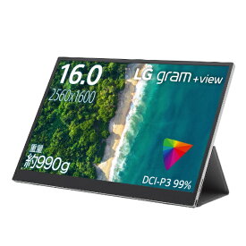 LG USB-C接続 PCモニター gram + view 16MQ70 [16型 /WQXGA(2560×1600） /ワイド]