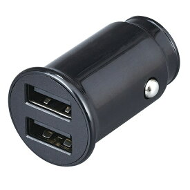 セイワ｜SEIWA CORPORATION 車内用品　シガーソケットタイプ充電器　DCパワープラグmini　A×2　Type-A　2ポート　5V／合計MAX2.4A　12V／24V車用　iPhone　Android F328