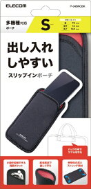 ELECOM｜エレコム スマートフォン用スリップインポーチ/背面ポケット付キ/Sサイズ ブラック P-04SNCBK