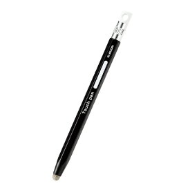 エレコム｜ELECOM 〔タッチペン：導電繊維〕6角鉛筆タッチペン ストラップホール付 ブラック P-TPENSEBK