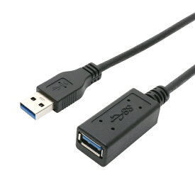 ナカバヤシ｜Nakabayashi USB-A延長ケーブル [USB-A オス→メス USB-A /2m /USB3.2 Gen1] マグネット付 ブラック USB-EXM302/BK