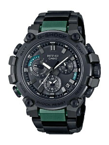 CASIO|カシオ 【Bluetooth搭載ソーラー電波時計】G-SHOCK (Gショック)MT-Gシリーズ ブラック/グリーン MTG-B3000BD-1A2JF