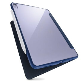 エレコム｜ELECOM 10.9インチ iPad Air（第5/4世代）用 TOUGH SLIM LITE フラップケース 背面クリア ネイビー TB-A21MTSLFCNV
