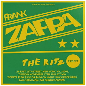 ヴィヴィドサウンドコーポレーション｜VIVID SOUND CORPORATION フランク・ザッパ/ プティン・オン・ザ・リッツ - ライヴ・アット・ザ・リッツ、ニューヨーク・シティ 1981【CD】 【代金引換配送不可】