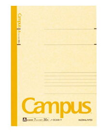 KOKUYO｜コクヨ Campus(キャンパス) ノート(カラー表紙) 黄 3CAN-Y [セミB5・B5 /7mm(A罫) /横罫線]