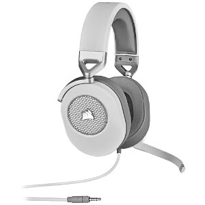 CORSAIR�b�R���Z�A �Q�[�~���O�w�b�h�Z�b�g HS65 Surround White �z���C�g CA-9011271-AP [��3.5mm�~�j�v���O�{USB /���� /�w�b�h�o���h�^�C�v]