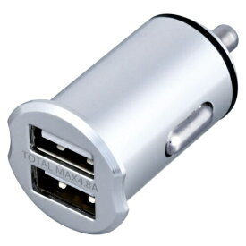 セイワ｜SEIWA CORPORATION 車内用品　シガーソケット充電器　パワープラグ　USB2ポート　DC12／24V　自動識別IC機能搭載　スマホ・タブレット用 F326