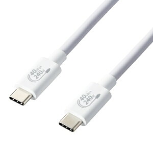 ELECOMbGR USB-C  USB-CP[u [[d /] /1m /USB Power Deliver EPR /240W /USB4] zCg USB4-CCPE10NWH