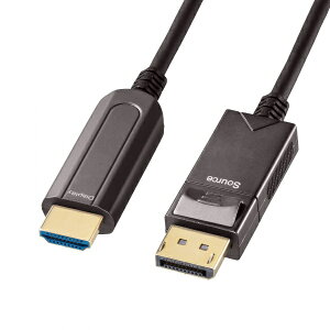 �T�����T�v���C�bSANWA SUPPLY �f���ϊ� ���t�@�C�o�[�P�[�u�� KC-DPHDFB300 [HDMI��DisplayPort /30m]
